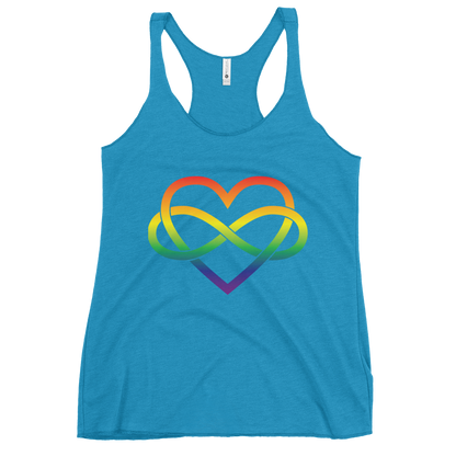 Polyamory Infinity Heart - Rainbow Women's Racerback Tank