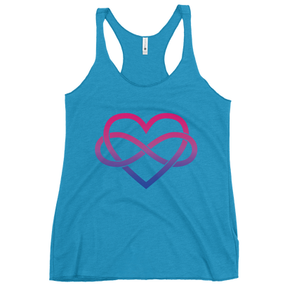 Polyamory Infinity Heart - Bisexual Women's Racerback Tank