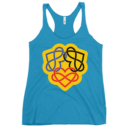 Poly Infinity Hearts Interlocked Women's Racerback Tank