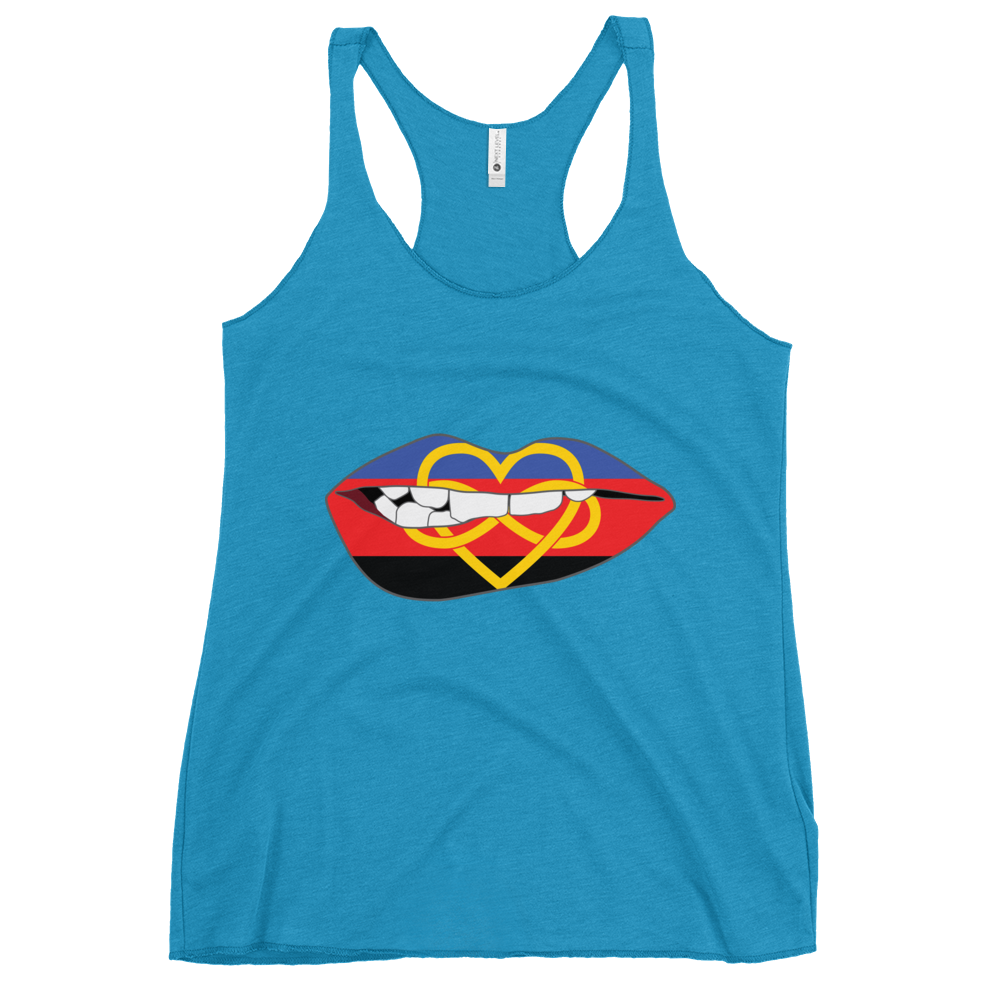 Biting Lips - Polyamory Flag Women's Racerback Tank