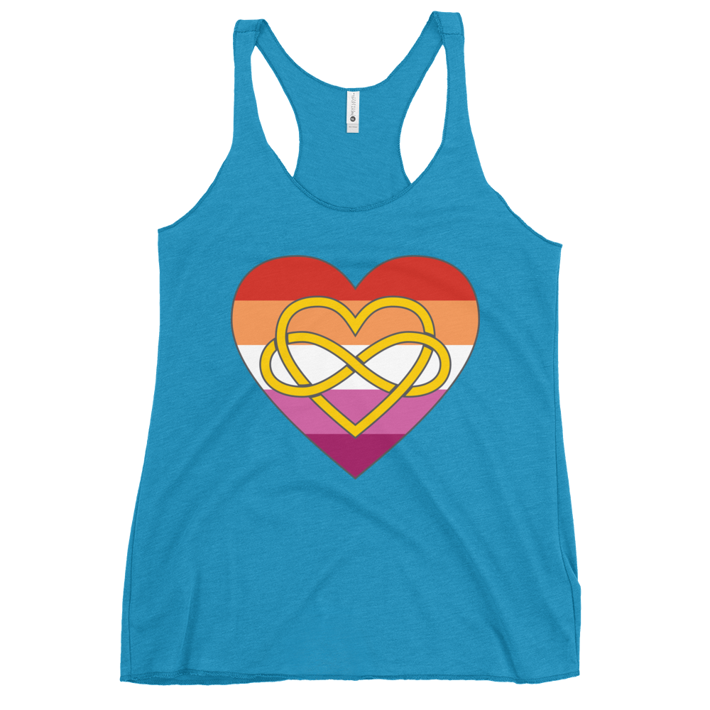 Polyamory Infinity Heart Lesbian Pride Women's Racerback Tank