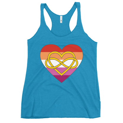 Polyamory Infinity Heart Lesbian Pride Women's Racerback Tank