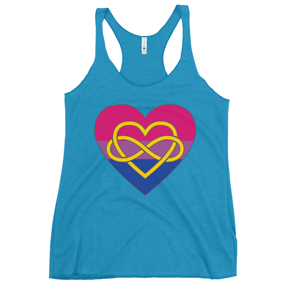 Polyamory Infinity Heart Bisexual Pride Women's Racerback Tank