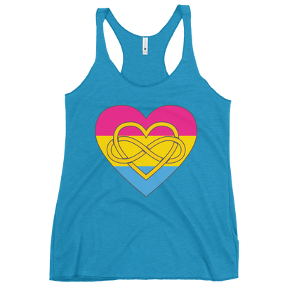 Polyamory Infinity Heart Pansexual Pride Women's Racerback Tank