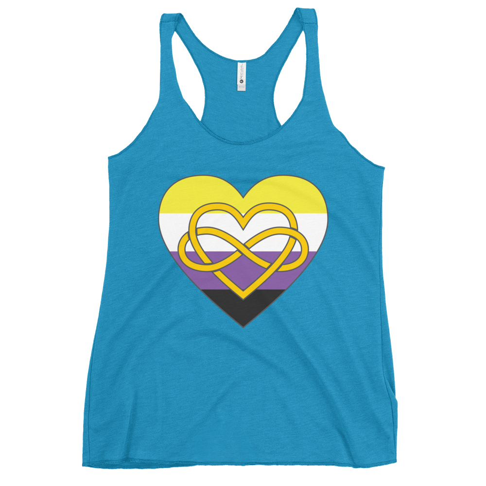 Polyamory Infinity Heart Non-binary Pride Women's Racerback Tank