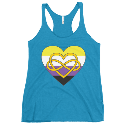 Polyamory Infinity Heart Non-binary Pride Women's Racerback Tank