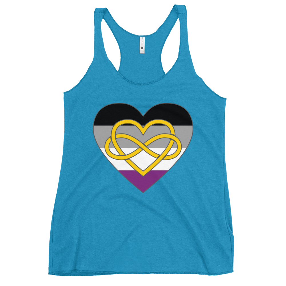 Polyamory Infinity Heart Asexual Pride Women's Racerback Tank