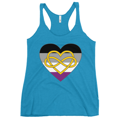 Polyamory Infinity Heart Asexual Pride Women's Racerback Tank