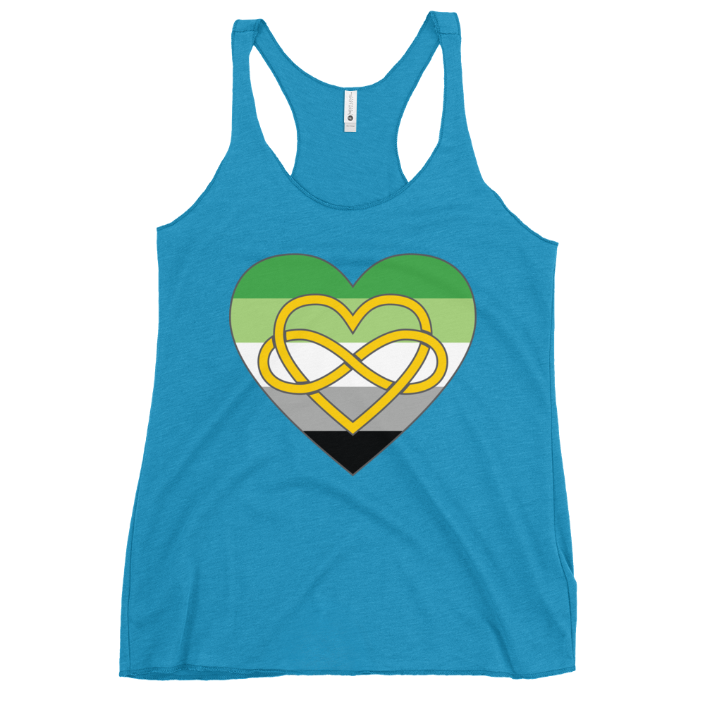 Polyamory Infinity Heart Aromantic Pride Women's Racerback Tank