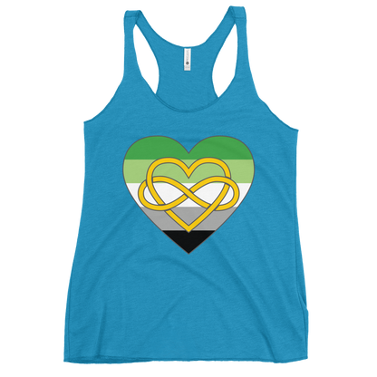 Polyamory Infinity Heart Aromantic Pride Women's Racerback Tank