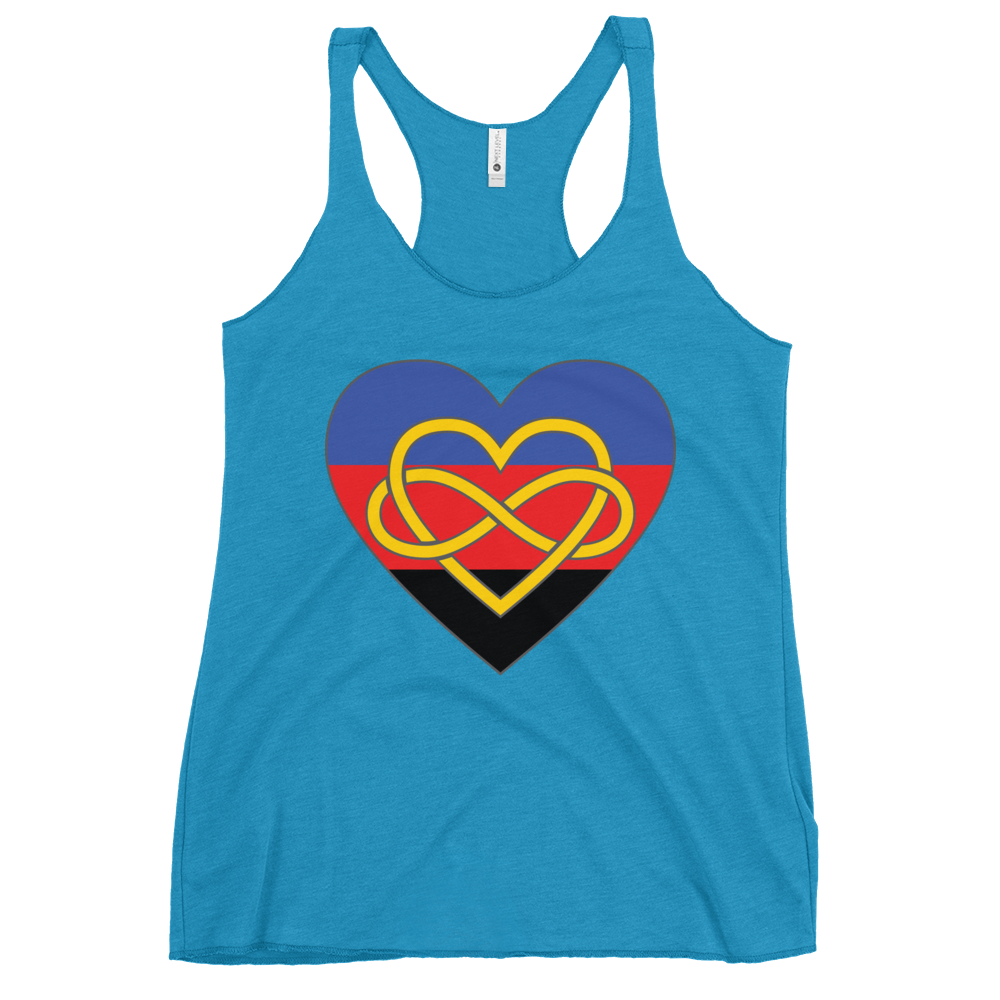 Polyamory Infinity Heart Pride Women's Racerback Tank