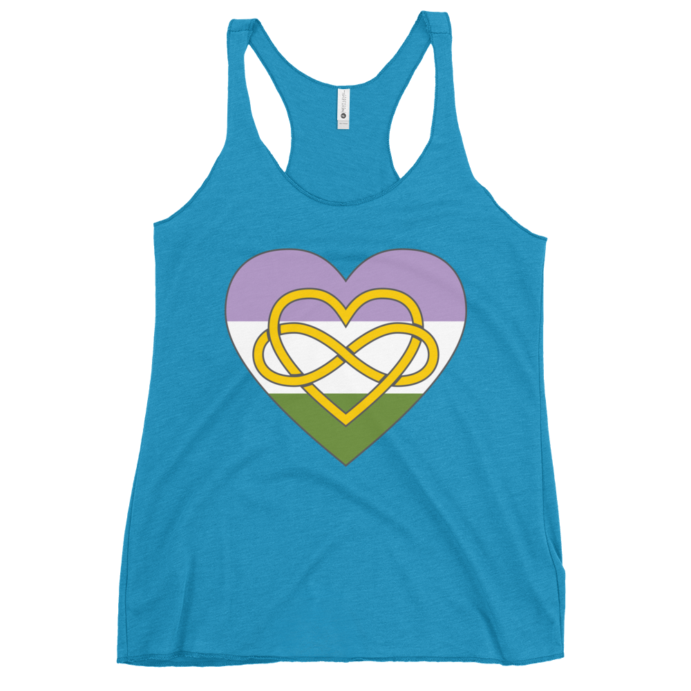 Polyamory Infinity Heart Genderqueer Pride Women's Racerback Tank