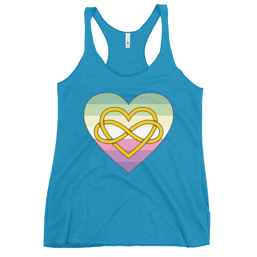 Polyamory Infinity Heart Genderfae Pride Women's Racerback Tank