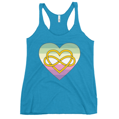 Polyamory Infinity Heart Genderfae Pride Women's Racerback Tank