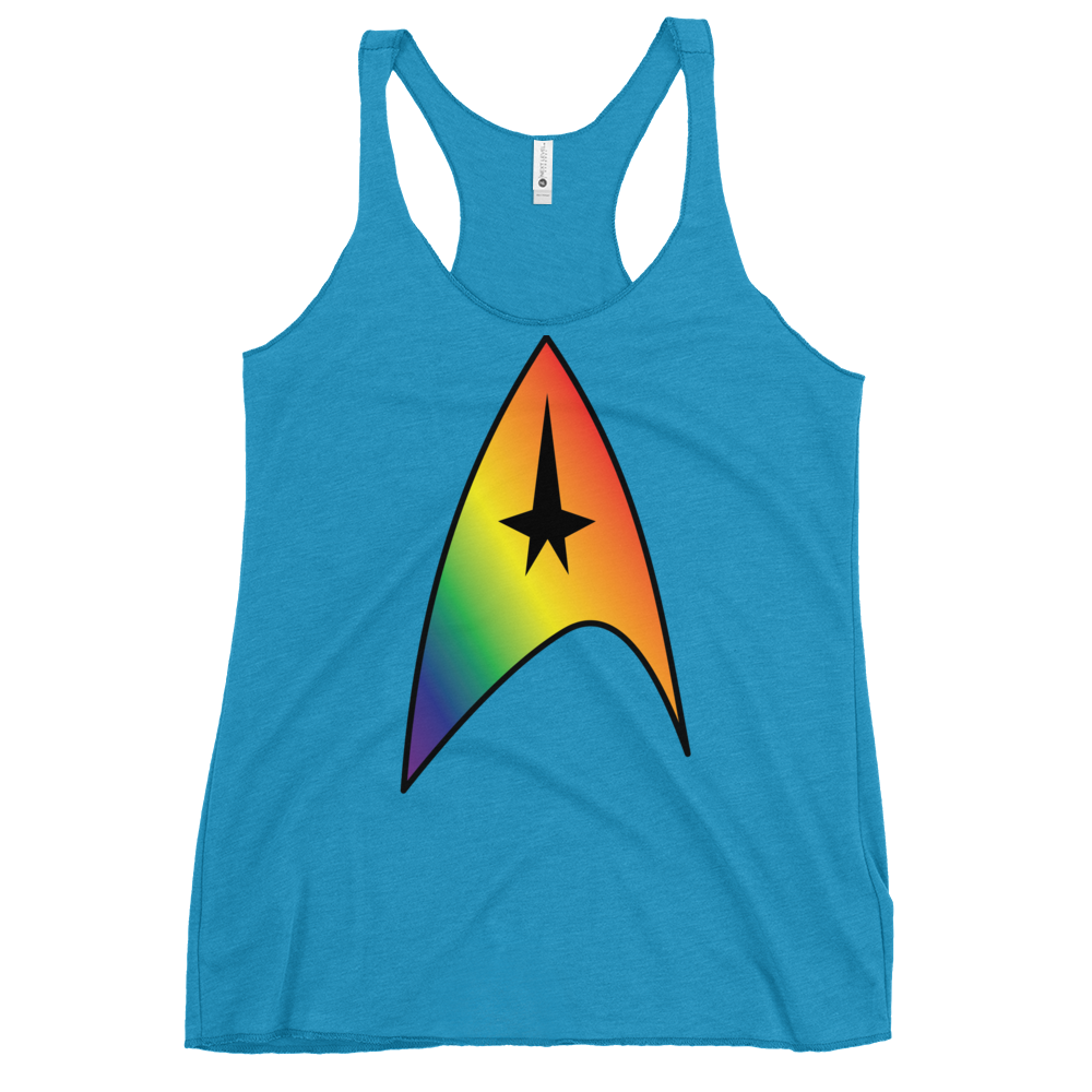 Starfleet Insignia - Rainbow Pride Women's Racerback Tank