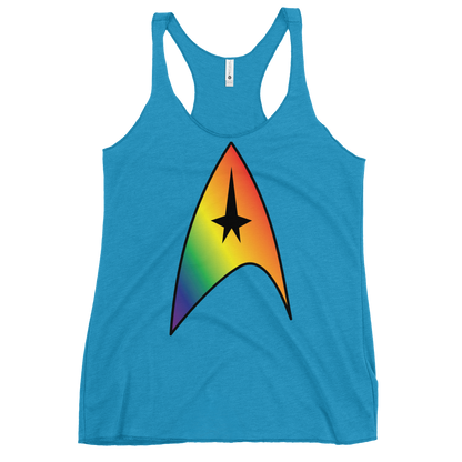 Starfleet Insignia - Rainbow Pride Women's Racerback Tank