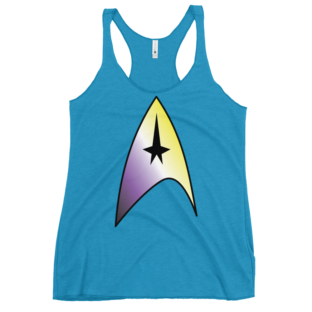 Starfleet Insignia - Non-binary Pride Women's Racerback Tank