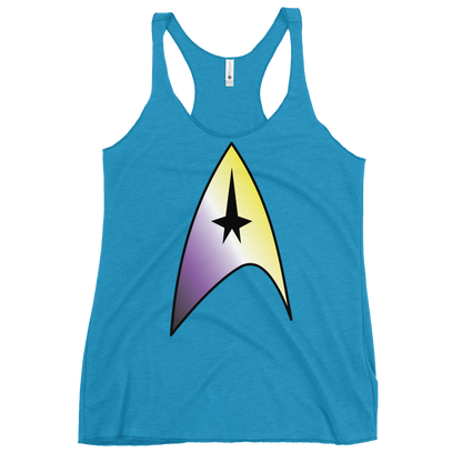 Starfleet Insignia - Non-binary Pride Women's Racerback Tank