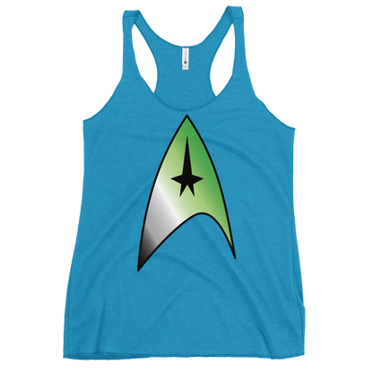 Starfleet Insignia - Aromantic Pride Women's Racerback Tank