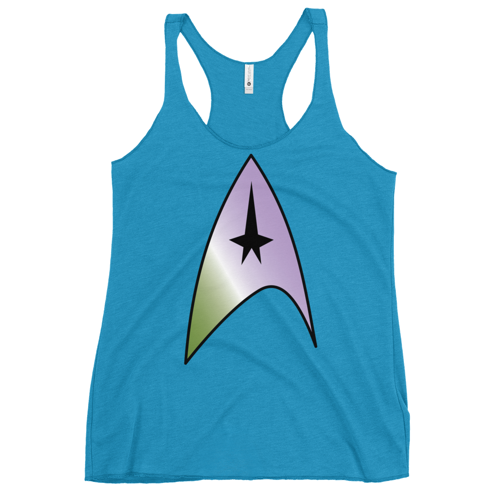 Starfleet Insignia - Genderqueer Pride Women's Racerback Tank