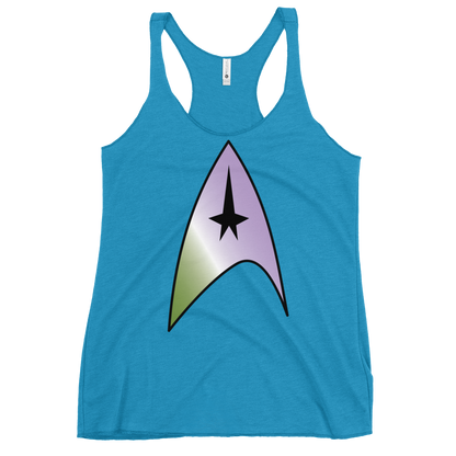 Starfleet Insignia - Genderqueer Pride Women's Racerback Tank