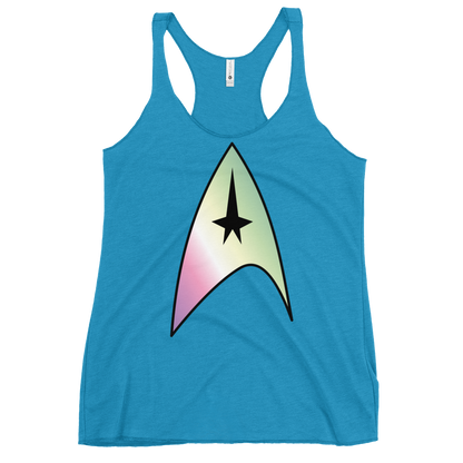 Starfleet Insignia - Genderfae Pride Women's Racerback Tank