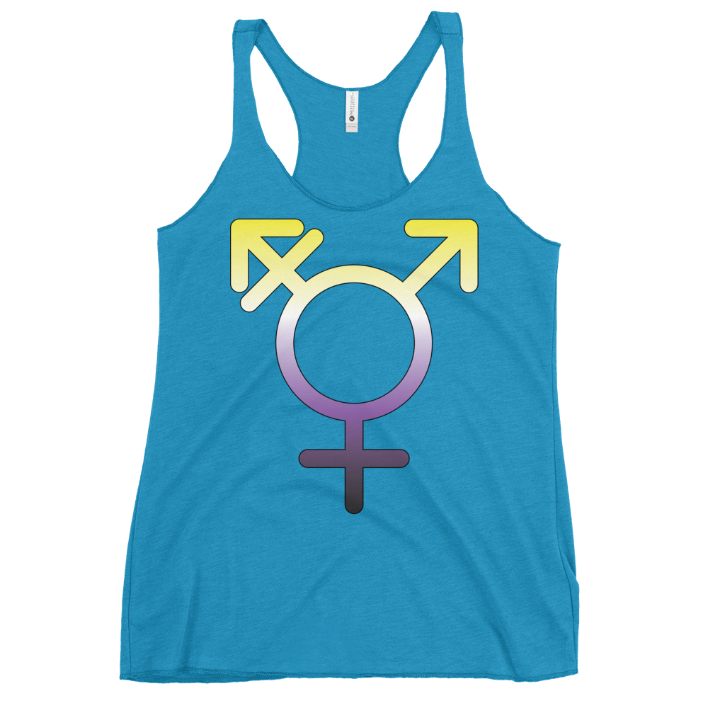 Transgender Symbol - Non-binary Pride Women's Racerback Tank