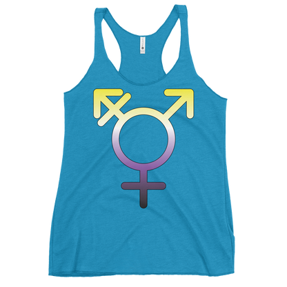 Transgender Symbol - Non-binary Pride Women's Racerback Tank