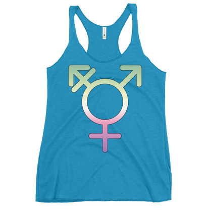 Transgender Symbol - Genderfae Pride Women's Racerback Tank