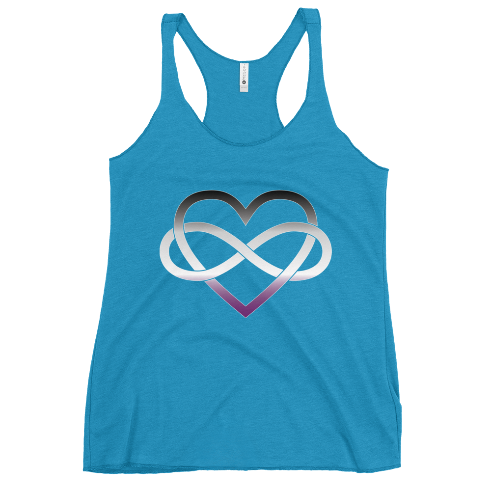 Polyamory Infinity Heart - Asexual/Demisexual Women's Racerback Tank