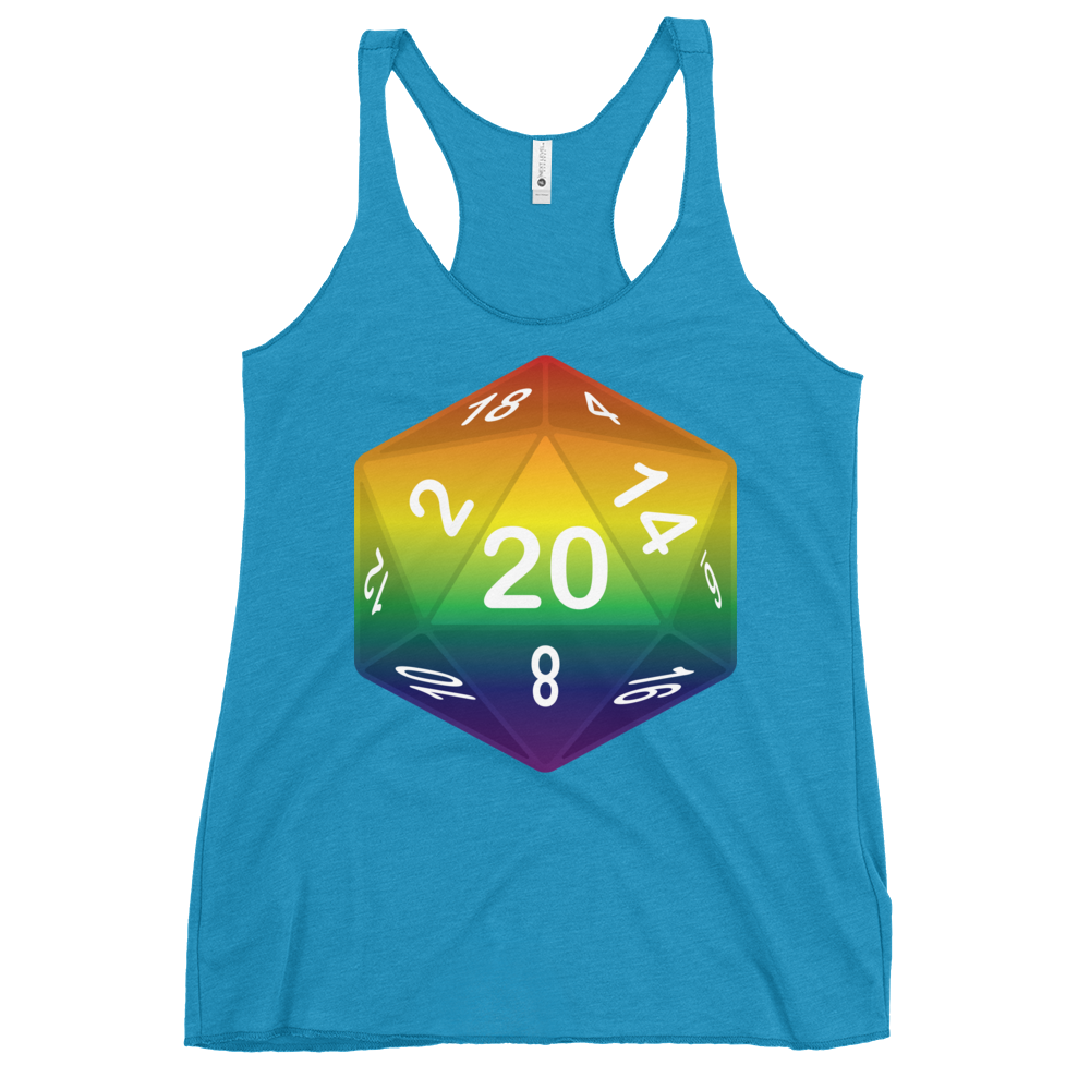 Pride Dice - Rainbow Women's Racerback Tank