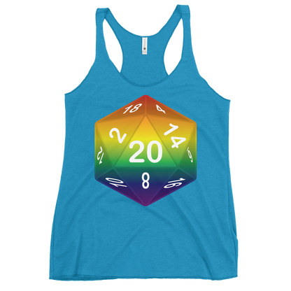 Pride Dice - Rainbow Women's Racerback Tank