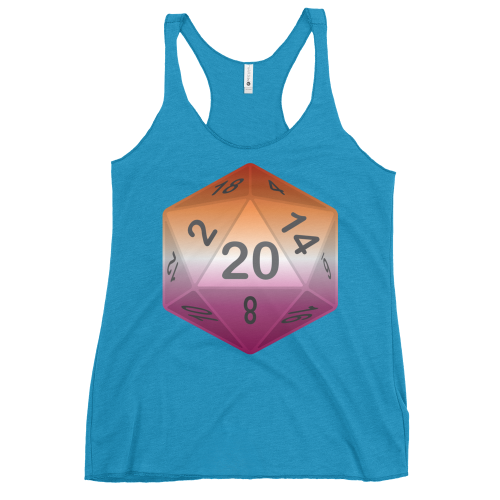 Pride Dice - Lesbian Women's Racerback Tank