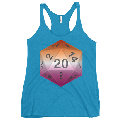 Pride Dice - Lesbian Women's Racerback Tank