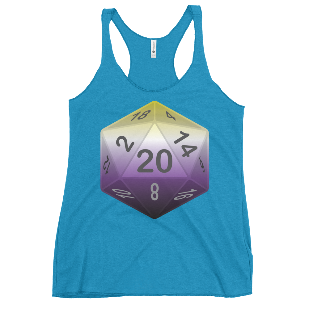 Pride Dice - Non-binary Women's Racerback Tank