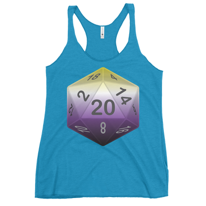 Pride Dice - Non-binary Women's Racerback Tank