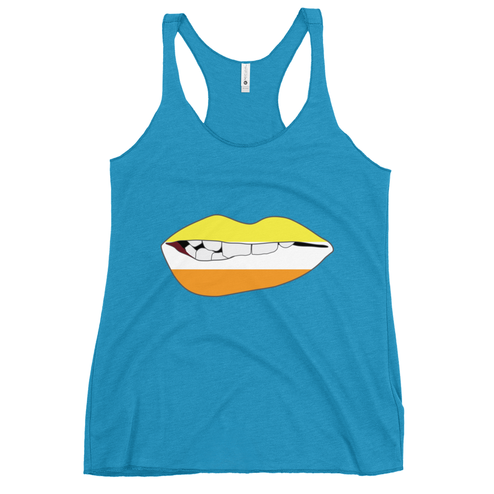 Biting Lips - Maverique Flag Women's Racerback Tank