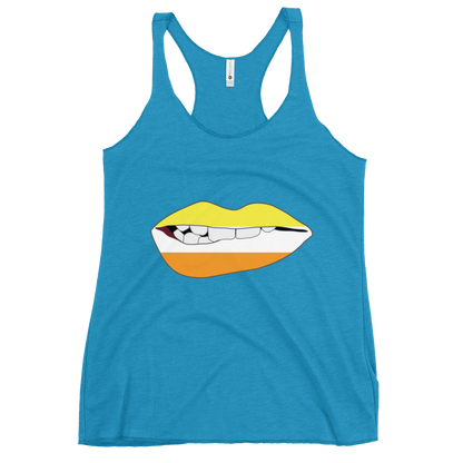 Biting Lips - Maverique Flag Women's Racerback Tank