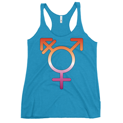 Transgender Symbol - Lesbian Pride Women's Racerback Tank