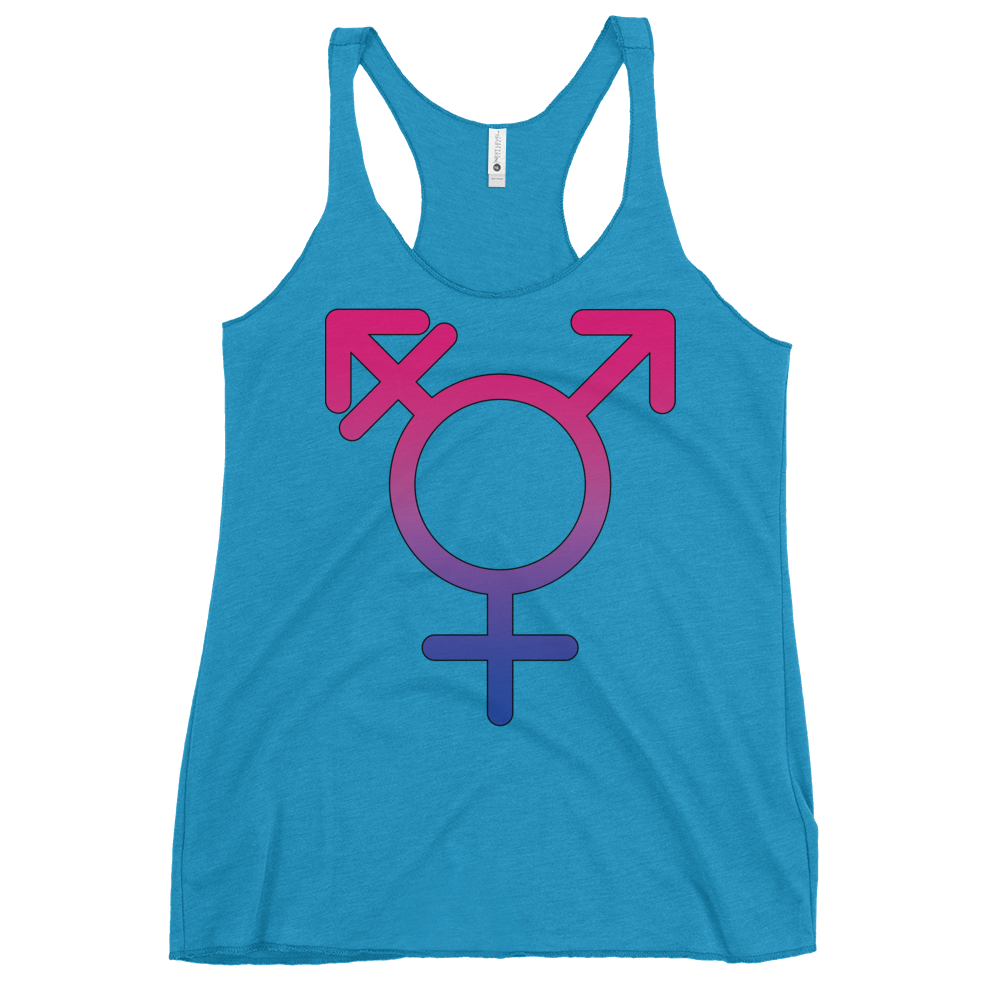 Transgender Symbol - Bisexual Pride Women's Racerback Tank