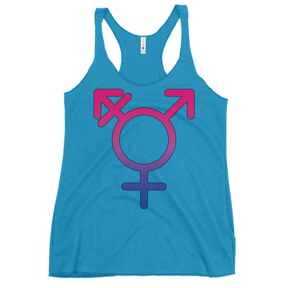 Transgender Symbol - Bisexual Pride Women's Racerback Tank