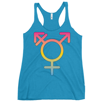 Transgender Symbol - Pansexual Pride Women's Racerback Tank