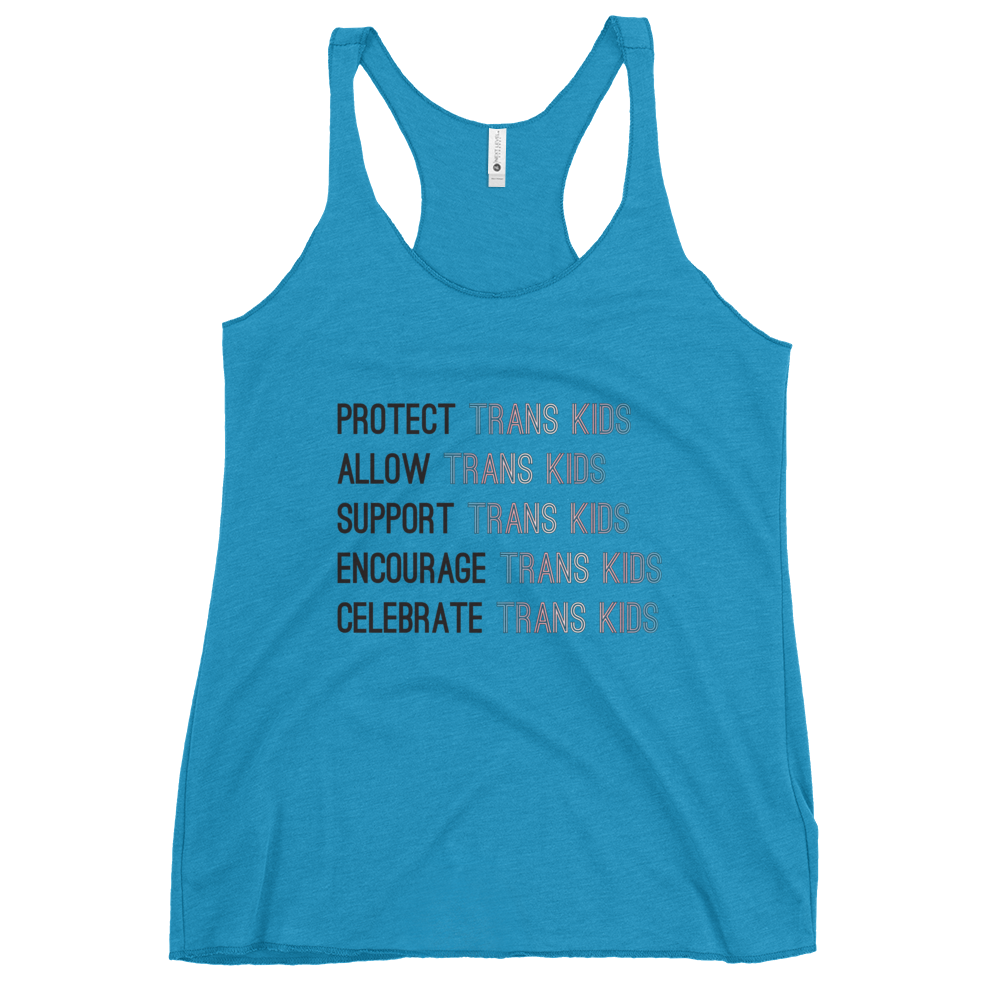 Support Trans Kids Women's Racerback Tank